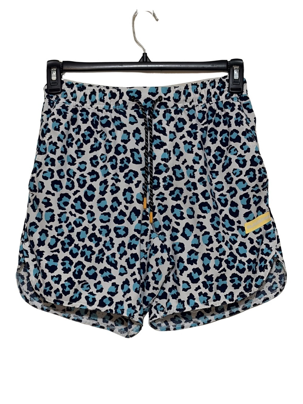 Legends the Luka 7” Blue Teal Leopard Athletic Lined Shorts, small